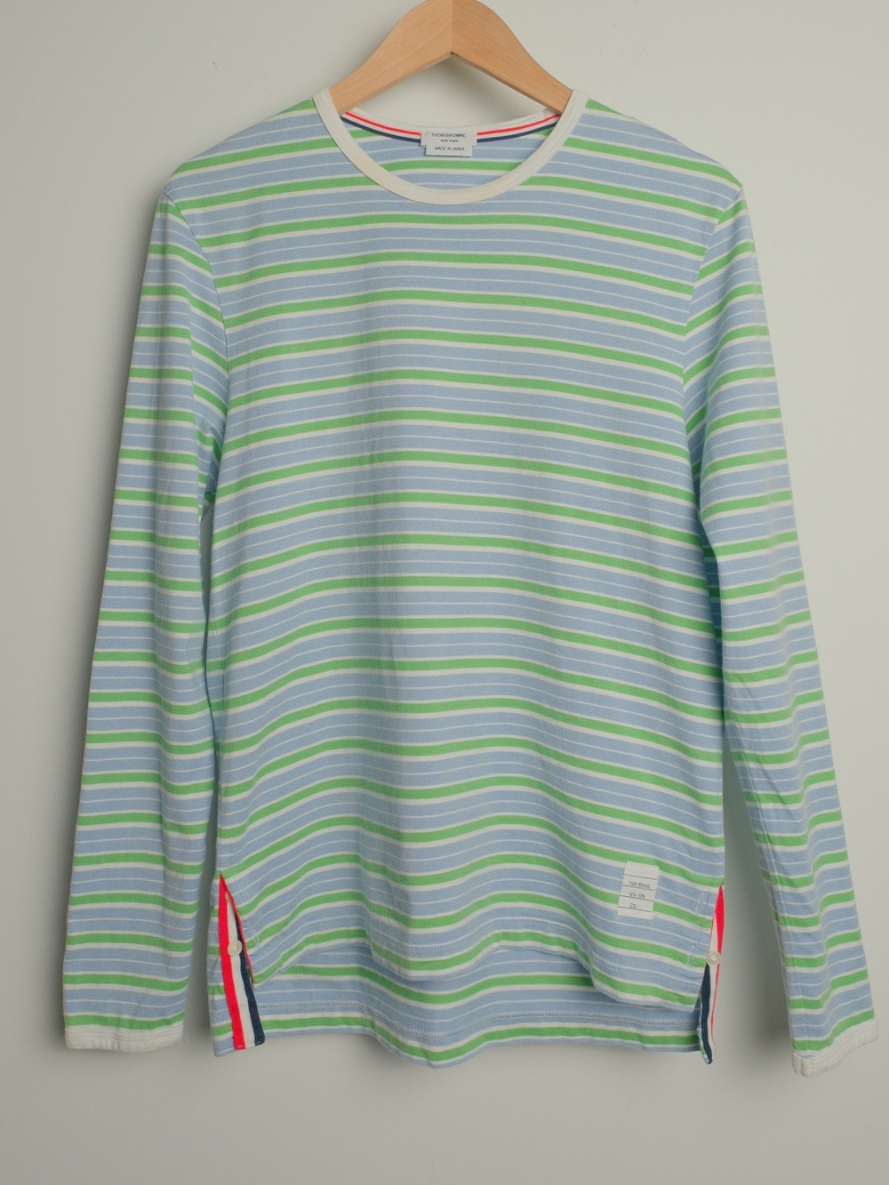 RARE Thom Browne Sample Shirt Size 1 Made in Japan Striped Long Sleeve